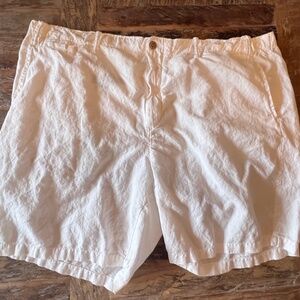 Ralph Lauren, Polo Shorts 48B, White Linen/Cotton